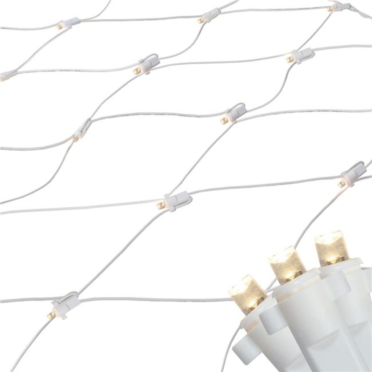 Northlight 34854968 4 x 6 ft. Warm White LED Wide Angle Net Style Christmas Lights with White Wire
